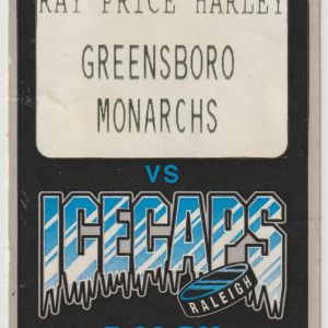 1995 ECHL Raleigh IceCaps ticket stub vs Greensboro Monarchs 3/17
