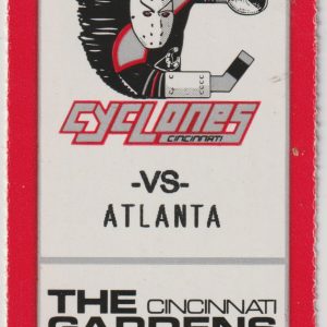 1995 IHL Cincinnati Cyclones ticket stub vs Atlanta Knights 3/19