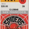 1995 IHL San Francisco Spiders ticket stub vs Chicago Wolves 11/18