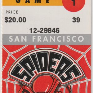 1995 IHL San Francisco Spiders ticket stub vs LA Ice Dogs Opening Night