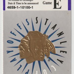 1996 Blackhawks 2nd Round Game 6 Full Unused Ticket vs Avalanche Joe Sakic