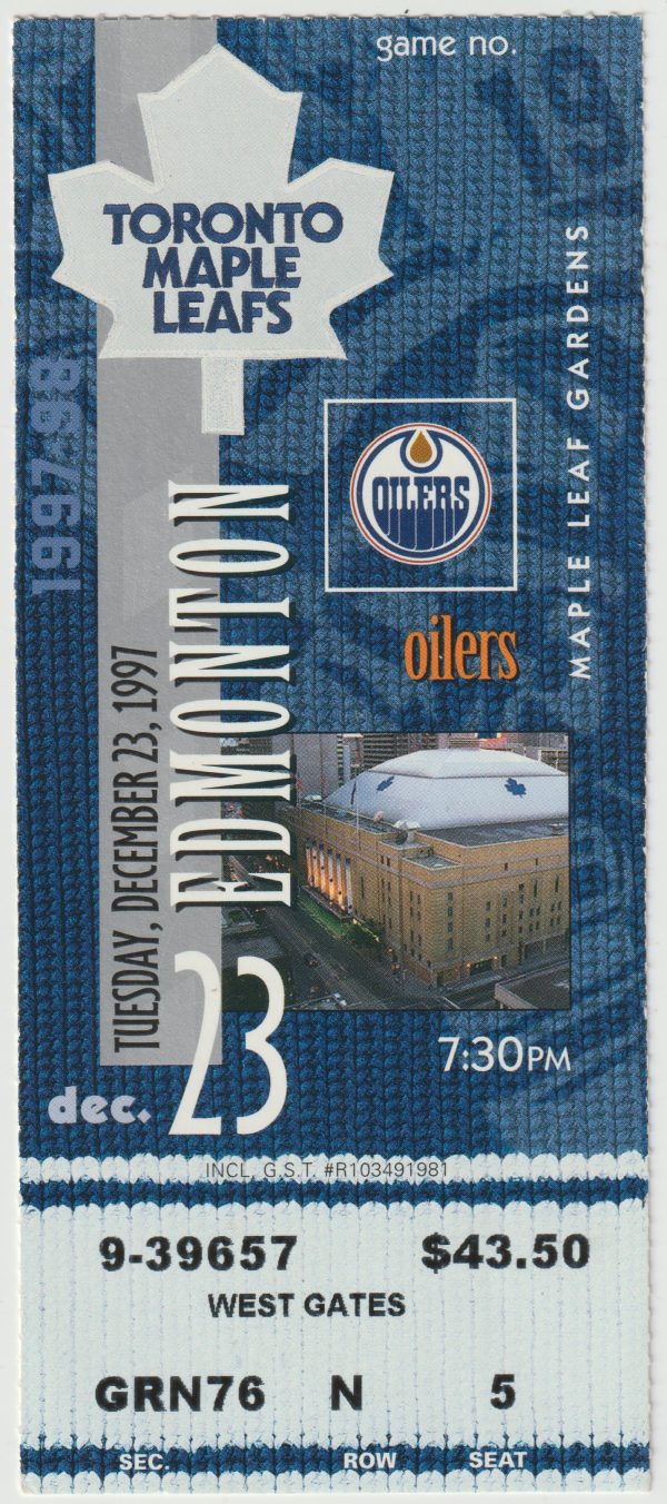 1996 Maple Leafs Playoffs Full Ticket Blues Apr 16 Sundin Hull