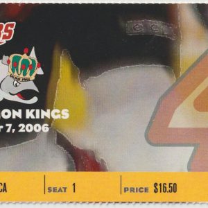 2006 ECHL Las Vegas Wranglers ticket stub vs Victoria Salmon Kings 1/17