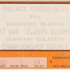 1975 WHA Phoenix Roadrunners ticket stub vs Vancouver Blazers Mar 22