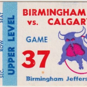 1977 Birmingham Bulls ticket stub vs Calgary Cowboys Mar 22