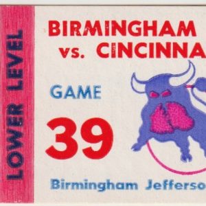 1977 WHA Birmingham Bulls ticket stub vs Cincinnati Stingers Mar 29