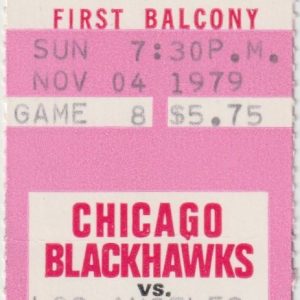 1979 Marcel Dionne Hat Trick Ticket Stub Kings Blackhawks Nov 4