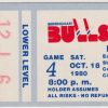 1980 CHL Birmingham Bulls ticket stub vs Dallas Black Hawks Oct 18