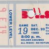1980 CHL Birmingham Bulls ticket stub vs Tulsa Oilers Dec 20