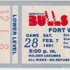 1981 CHL Birmingham Bulls ticket stub vs Fort Worth Texans Feb 7