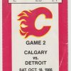 1986 Flames Ticket Stub vs Red Wings Oct 18 Steve Yzerman Goal