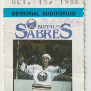 1986 Sabres ticket stub vs Canadiens Oct 15 Patrick Roy Tom Barrasso