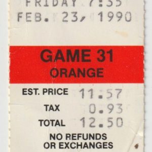 1990 Sabres ticket stub vs Whalers Feb 23 Pierre Turgeon 2 G