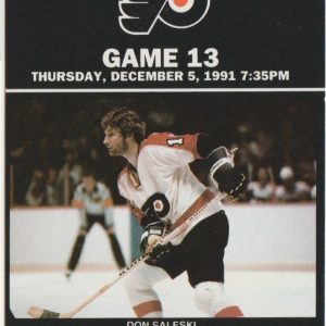 1991 Flyers Ticket Stub vs Capitals Dec 5 Dino Ciccarelli