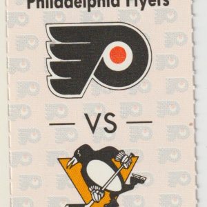 1991 Flyers Ticket vs Penguins Jan 15 Paul Coffey