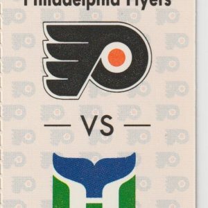 1991 Flyers Ticket vs Whalers Feb 2  Ron Francis
