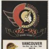 1993 Senators Ticket Stub vs Canucks Apr 4 Pavel Bure 57th