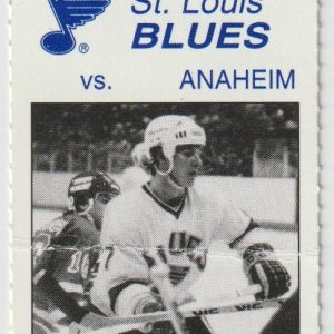1994 Blues Ticket Stub vs Mighty Ducks Jan 8 Brett Hull 2 G