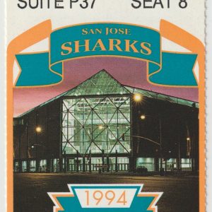 1994 Sharks 2nd Round Playoffs ticket stub vs Maple Leafs Ulf Dahlen Hat Trick
