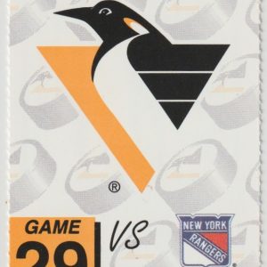Jagr 2 Goals Full Ticket 1996 Penguins Rangers Feb 18