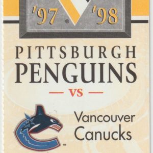 1997 Penguins Full Ticket v Canucks Nov 1 Mark Messier 2 Goals