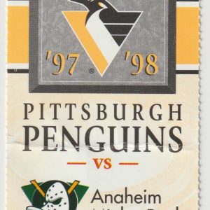 1997 Penguins Ticket Stub vs Ducks Dec 6 Jagr 2 Goals