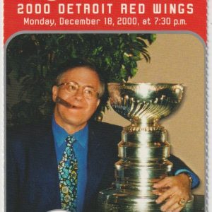 2000 Red Wings Ticket Stub vs Oilers Dec 18 Pat Verbeek