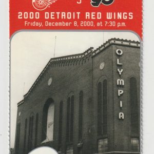 2000 Red Wings ticket stub vs Flyers Dec 8 Steve Yzerman