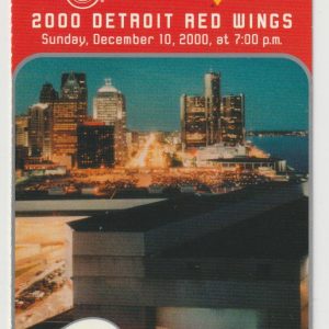 2000 Red Wings ticket stub vs Penguins Dec 10 Steve Yzerman