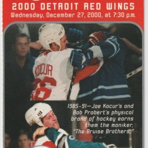 2000 Red Wings ticket stub vs Wild Dec 27 Sergei Fedorov 2 G
