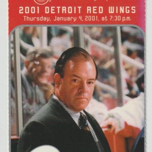 2001 Red Wings ticket stub vs Stars Jan 4 Pat Verbeek 2 Goals