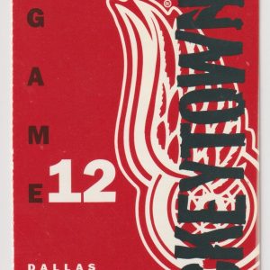 2001 Red Wings ticket stub vs Stars Oct 26 Luc Robitaille