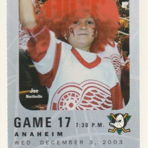 2003 Red Wings Full Ticket vs Ducks Dec 3 Brett Hull Brendan Shanahan