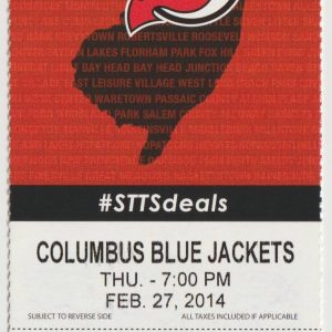 2014 Devils Full Ticket vs Blue Jackets Feb 27 Jaromir Jagr Goal