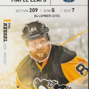 2016 Penguins Full Ticket vs Maple Leafs Nov 12 Sidney Crosby Malkin 