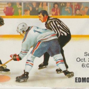 1986 Oilers Ticket Stub Canucks Oct 26 Mark Messier