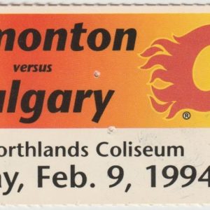 1994 Oilers Ticket Stub vs Flames Feb 9 Joe Nieuwendyk